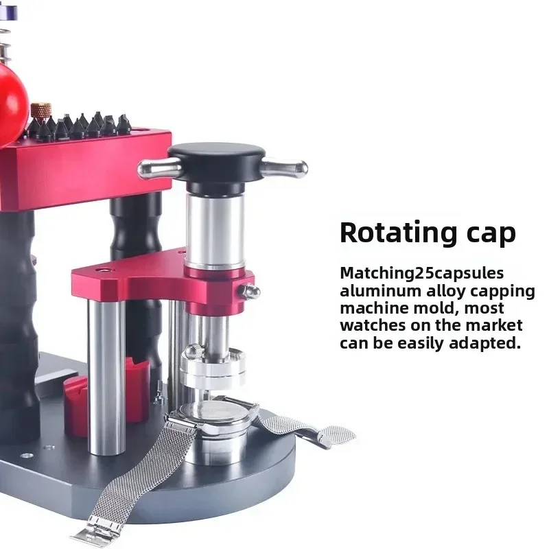 All-metal precision watch open back cover gland four-purpose all-in-one machine, multi-functional gland