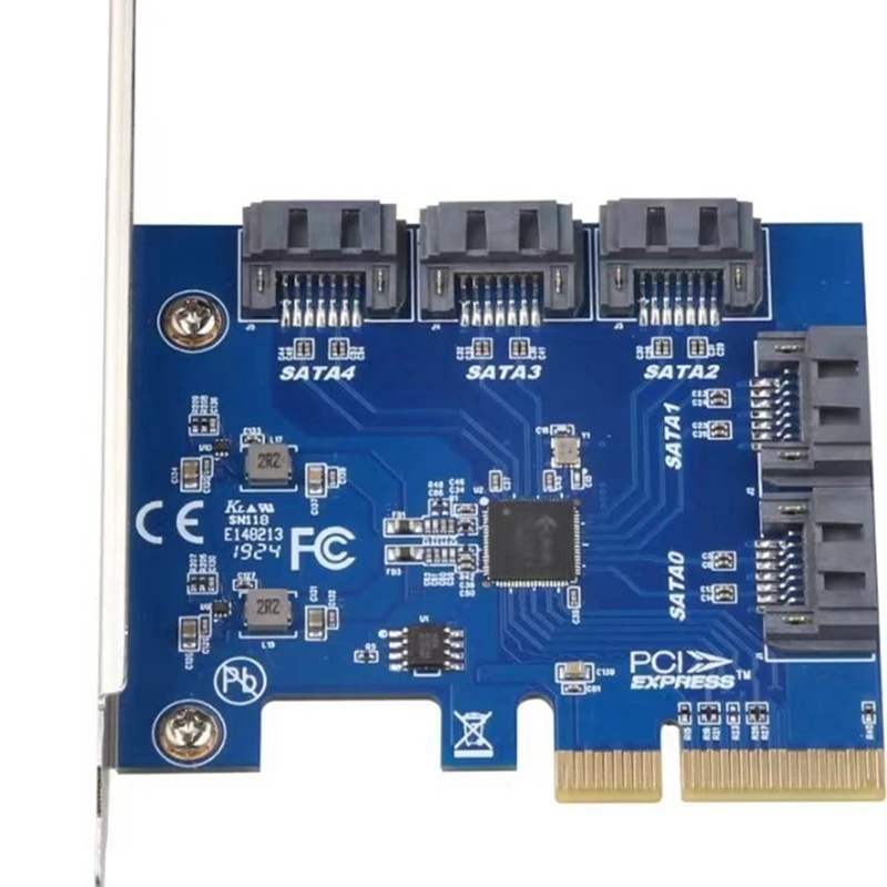 PC用拡張カード,pci-eライザー,pcie 3.0-4xから5 SATA,アダプターカード