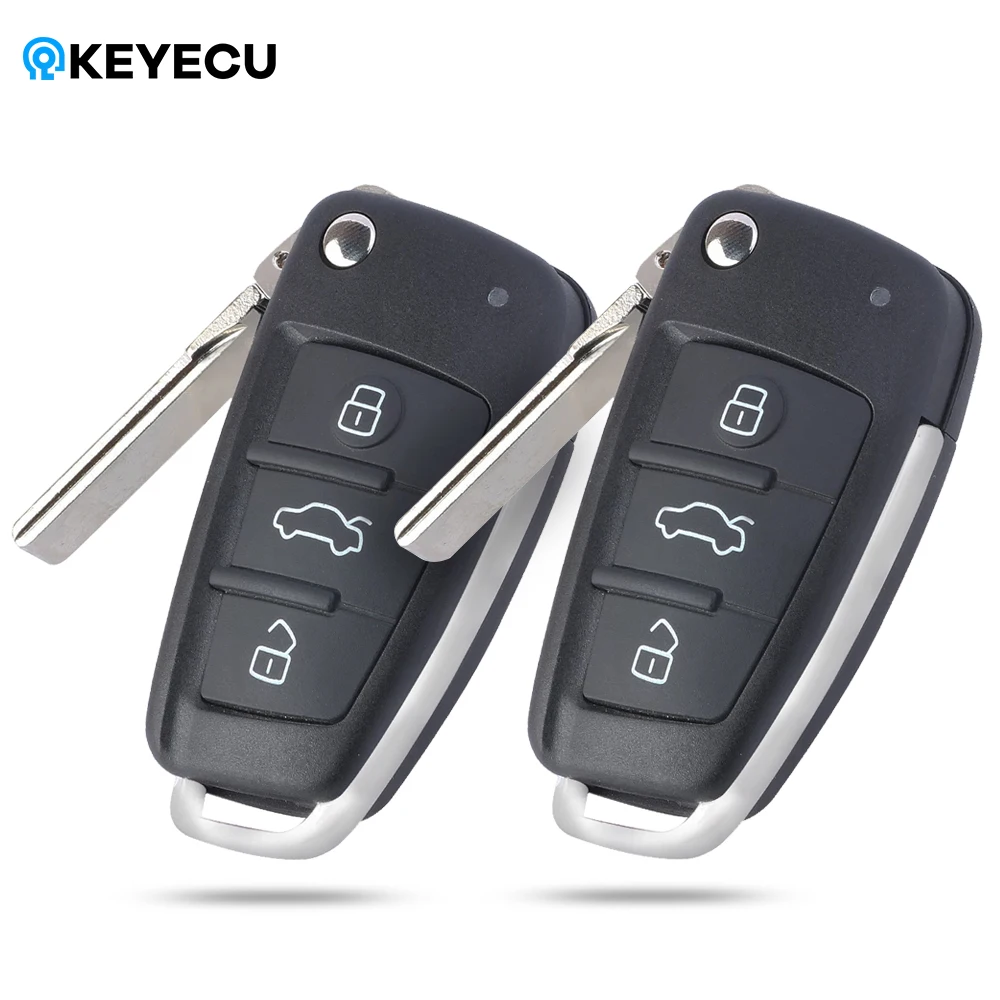 2 Pieces 8V0 837 220 D / 8V0 837 220 434Mhz Keyless Remote Key Fob For Audi A3 S3 2012 2013 2014 2015 2016 2017 2018 2019