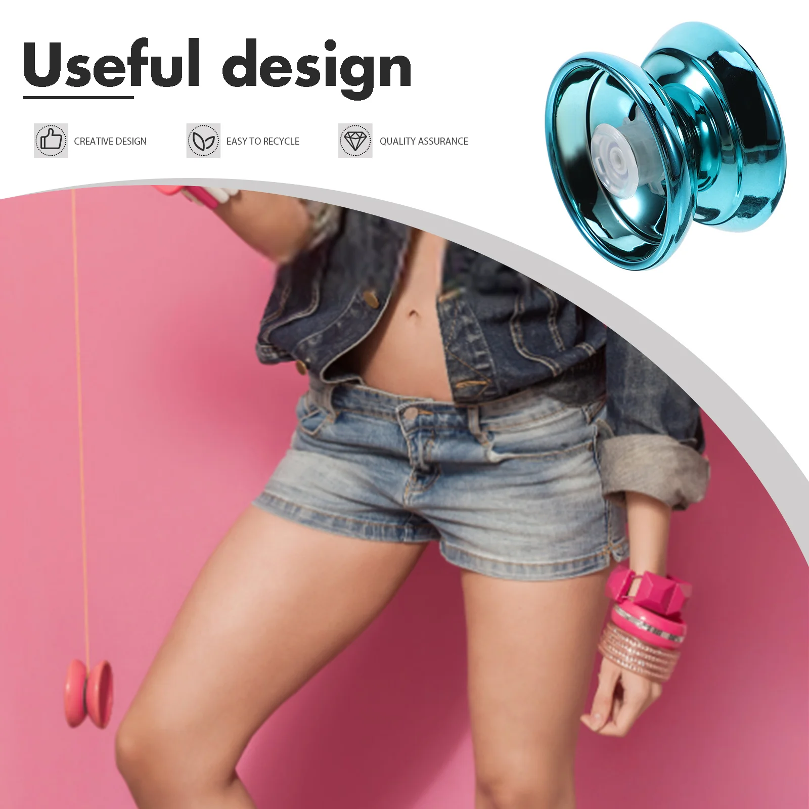 1 مجموعة 1 مجموعة المبتدئين سبيكة سلسلة للأطفال السلس رمح غير مستجيبة يويو التنسيق بين اليد والعين اللعب في الهواء الطلق