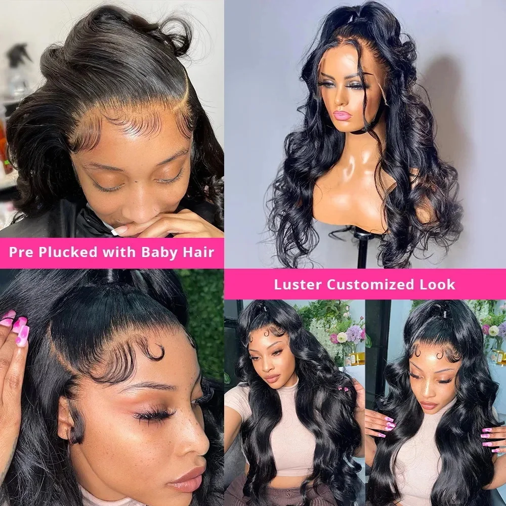 Body Wave HD Lace Frontal Wig 13x6 13x4 renda depan rambut manusia Wig untuk wanita 30 38 inci India bergelombang 6X4 5X5 Wig penutupan MYLOCKME