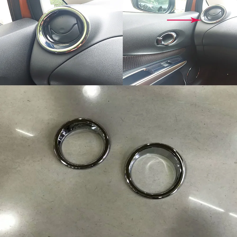 For Nissan Note E12 E-power 2016 2017 2018 2019 ABS Matte Car Air Condition Air Vent Outlet Ring Cover Trim Interior Accessories