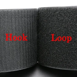 Baiann 1Meter/pairs 60mm Non-adhesive Hook and Loop fastener Tape Sewing-on the hooks adhesive Magic tape DIY Black and White