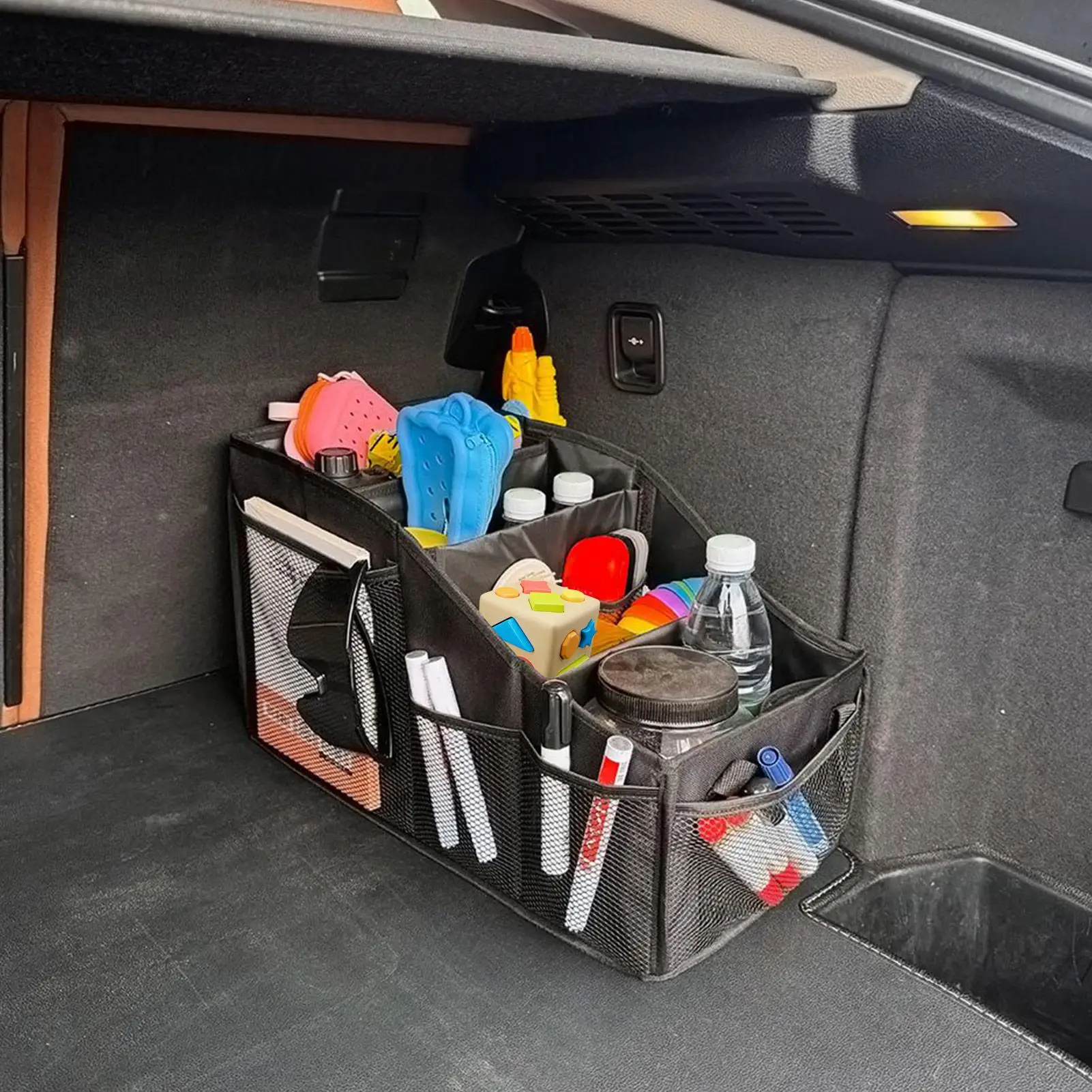 

Car Organizer Foldable Large Capacity Trunk Organizer for Car Basket Box Oxford Fabric for FireExtinguisher Children's Toys