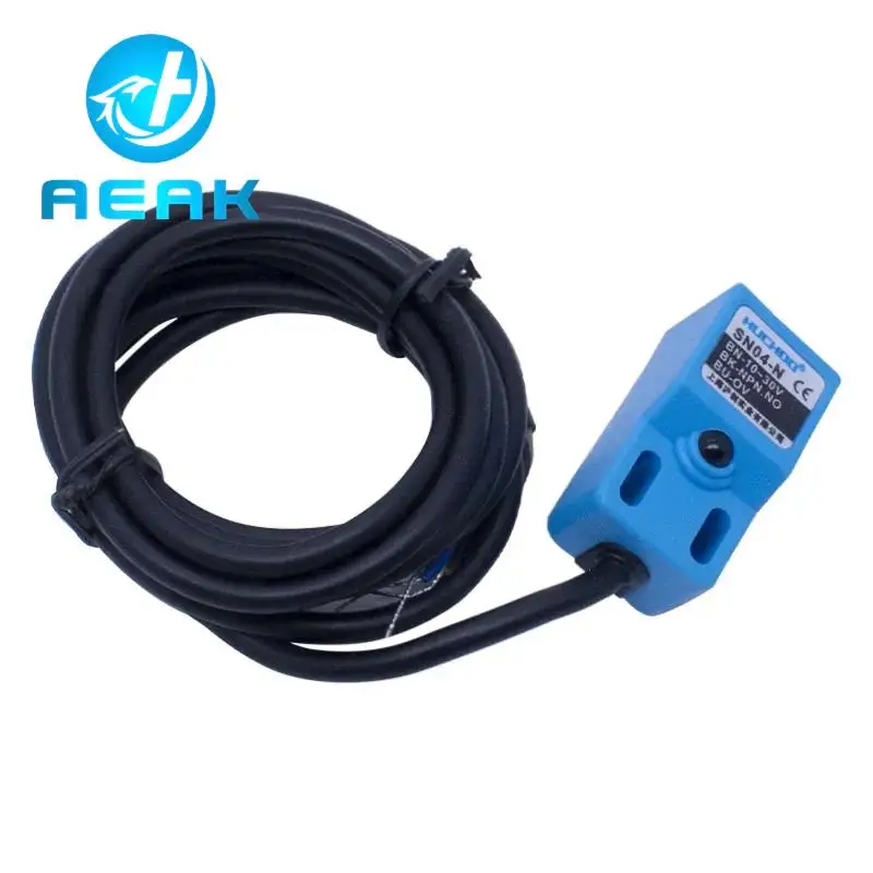 Square inductive proximity switch Metal sensing limit sensor SN04-N DC three wire NPN normally open 24V