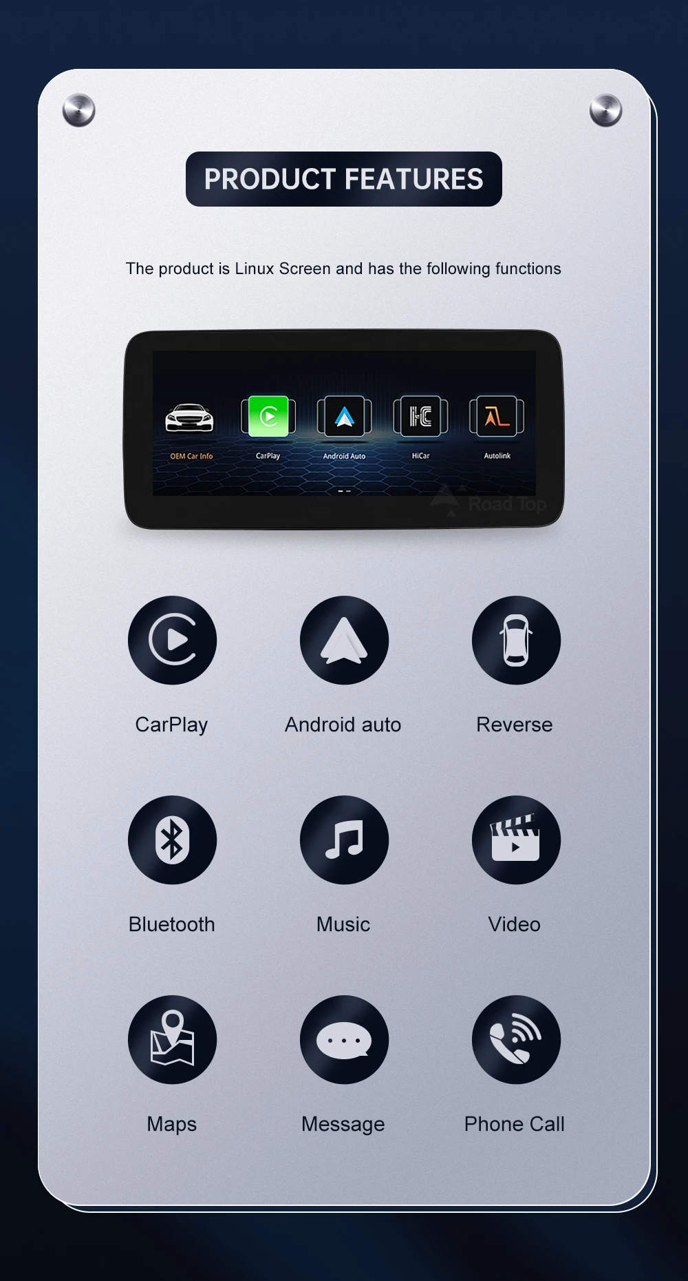 12.3'' Multimedia Display For BenzML W166 GL X166 GLE GLS 2012-2018 Touch Screen Wireless Carplay Navigation Android Auto