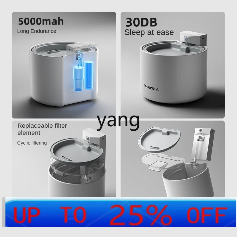 

yjq Cat Constant Temperature Water Dispenser Non-Plug-in Pet Drinking Water Apparatus Self-Flowing