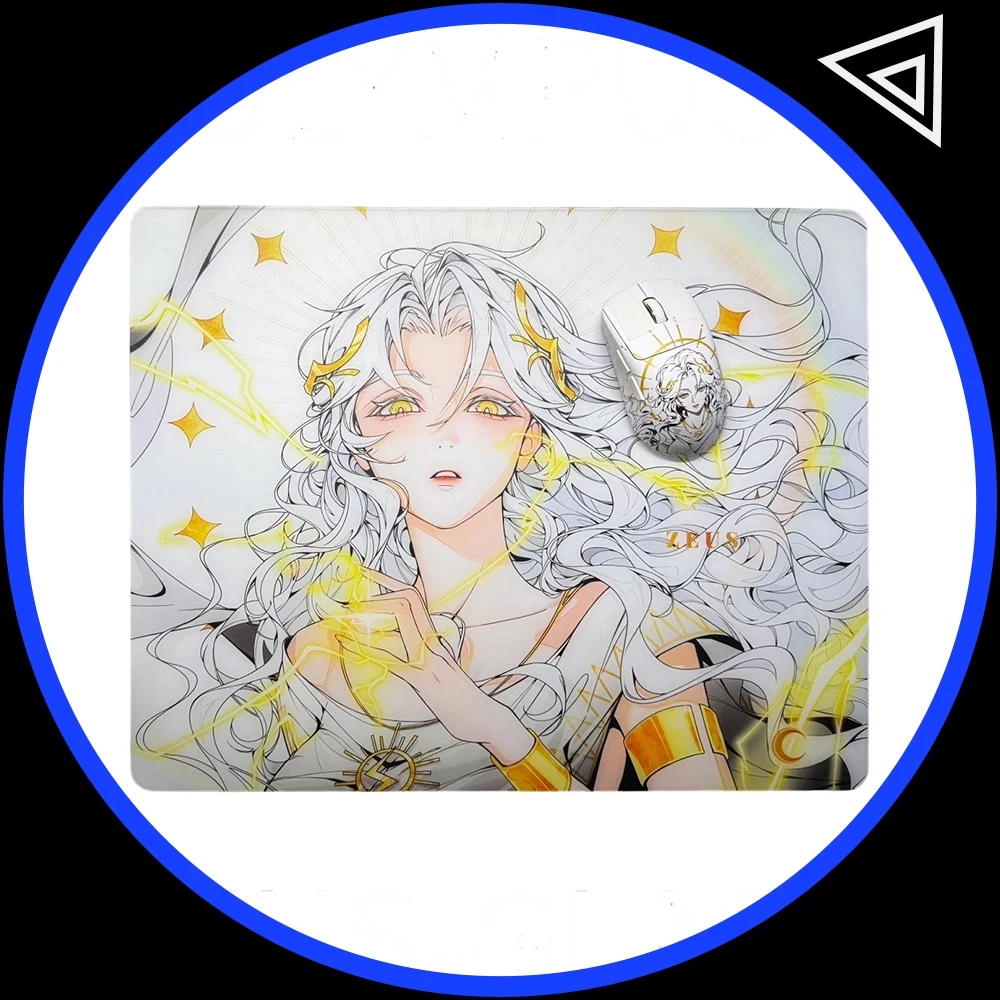 

Коврик для мыши OLYMPLEX ZEUS GLASS, прочный, гладкий, для игр, из стекла, с защитой от скольжения, для APEX, CSGO, Valorant, аксессуары для ПК, подарки