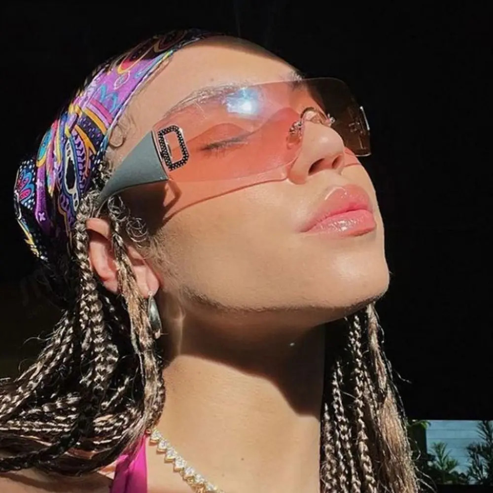 Luxury Y2K Sunglasses Women Brand Designer New Punk Sports Sun Glasses Men Goggle Shades UV400 Fashion Letter Eyewear
