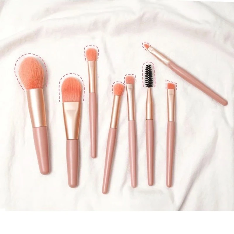 8Pcs Make Up  Brush Set Cosmetics Foundation Blush Powder Eyeshadow Blending Soft Portable Makeup Brush Professional Beauty Tool