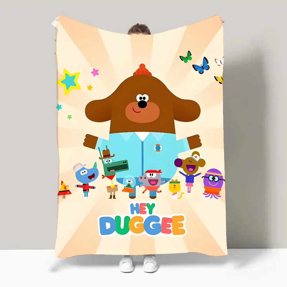 بطانية كارتونية Hey Cute D-Duggees بتصميم خفيف الوزن للنوم والقيلولة وغرفة المعيشة وأريكة المكتب لجميع المواسم