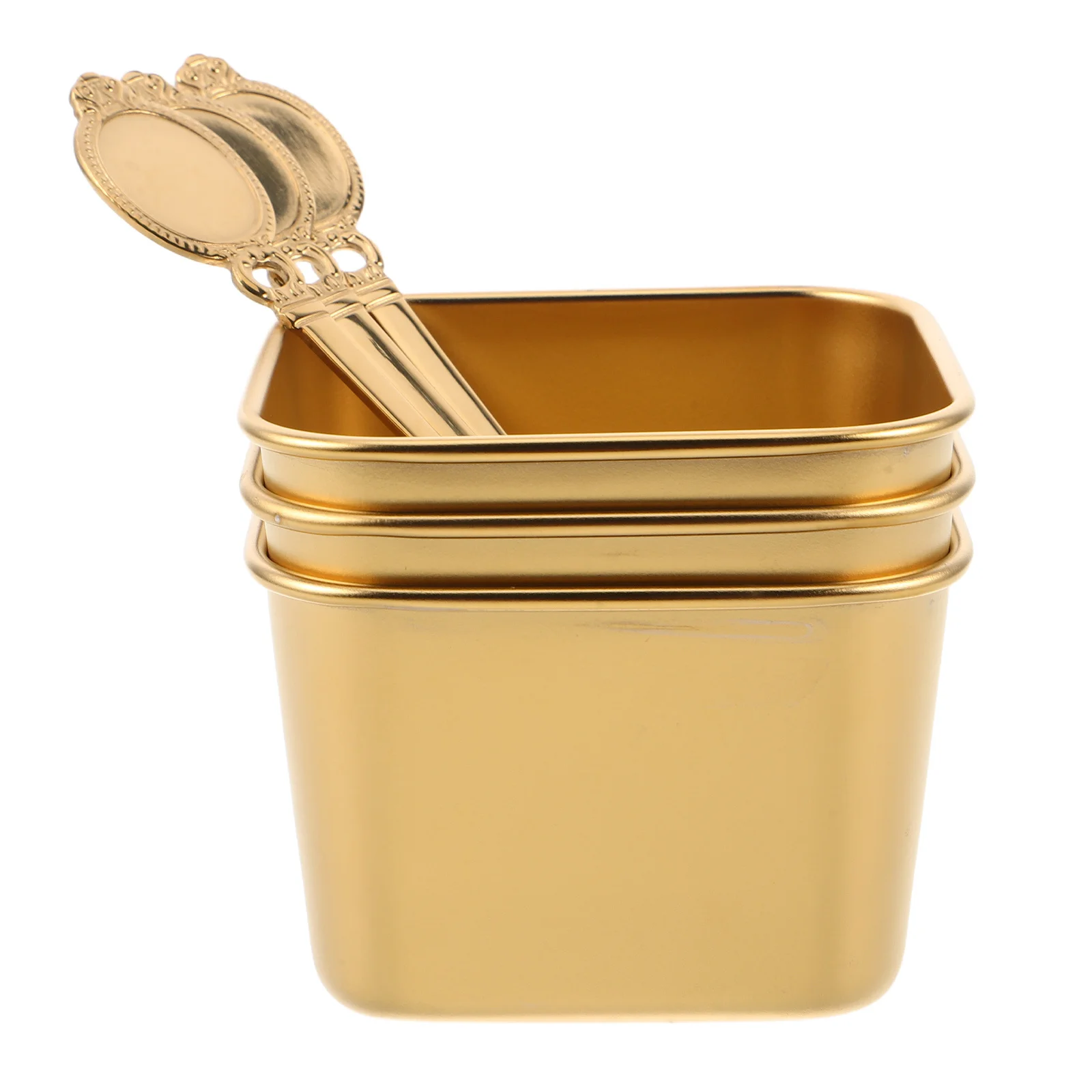 

3 Sets Stainless Steel Sauce Dish Dipping Bowl Small Condiment Bowls With Spoons For Sushi Soy Sauce Serving Kitchen Prep Party