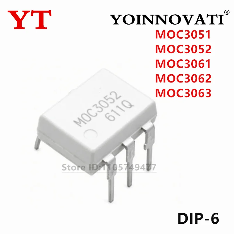 10Pcs MOC3051 MOC3052 MOC3061 MOC3062 MOC3063