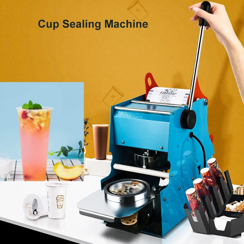 

Cup Press Food Sealer Sealer Commercial Tea Shop Semiautomatic Manual Drink Milk Tea Cup Sealing Machine