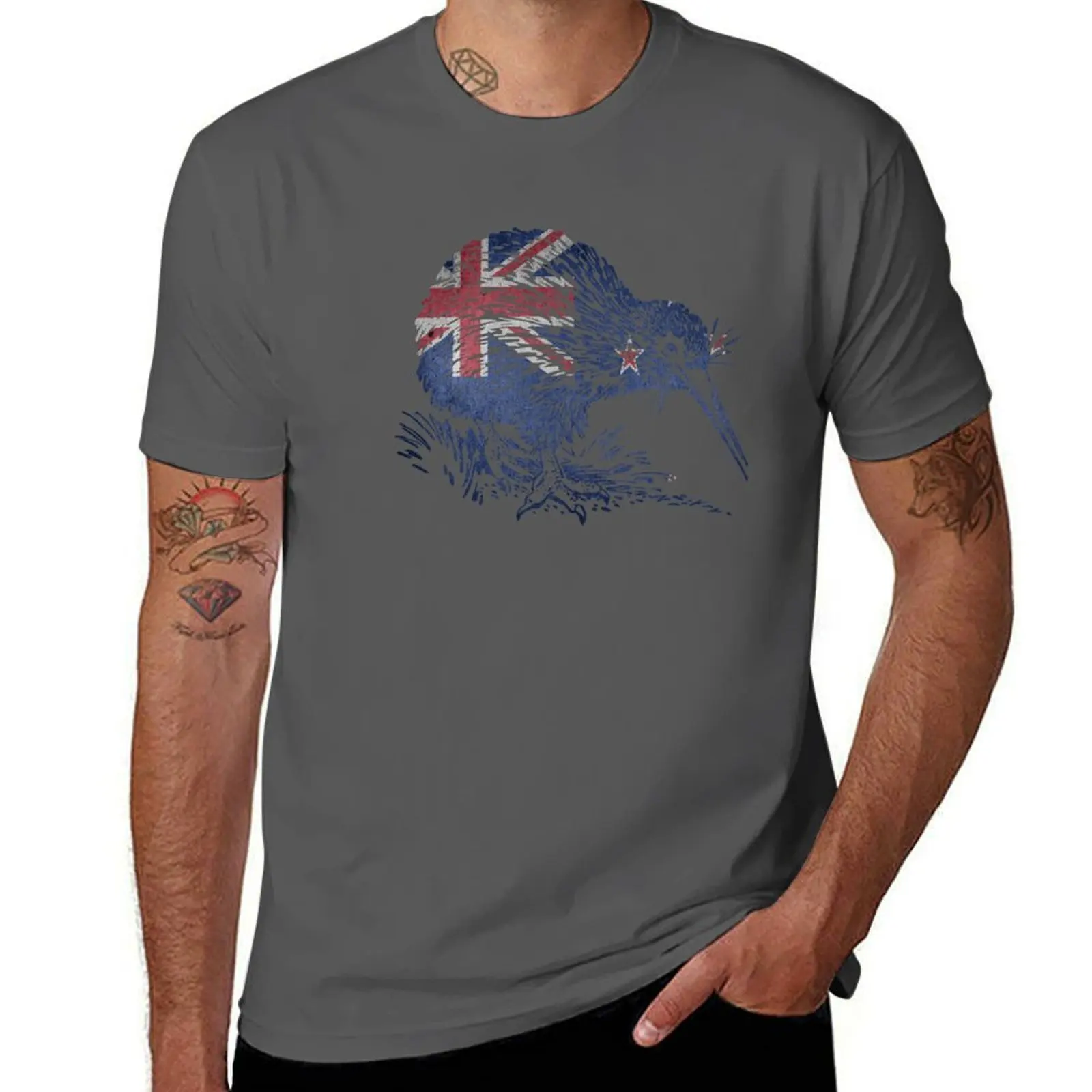 Camiseta Bird New Zealand Kiwi, ropa de gimnasio, camiseta transpirable de manga corta