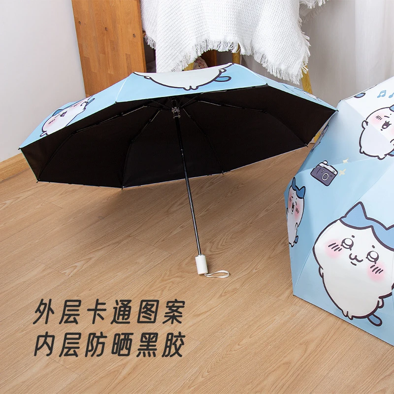 Chiikawa Cartoon Automatic Foldable Umbrella Sun Rain Dual Use UV Protection Windproof Portable For Daily Outdoor view 3
