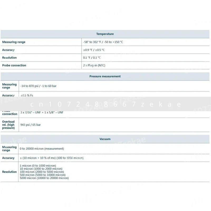 

549/550s Digital Manifold Gauge Refrigeration Air Pressure Gauge For Refrigerant Manifold Gauge Set 2PCS Clamp Probes Tool