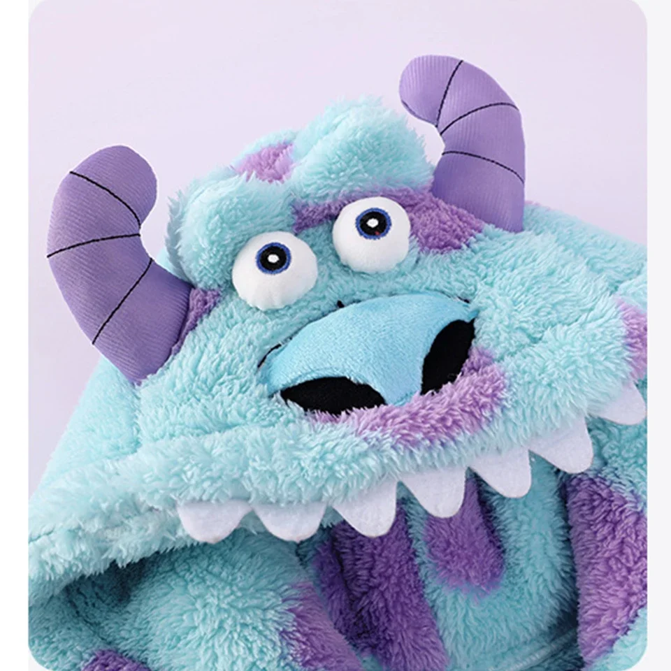 High Quality Thick Fleece Couple Look Monster Jumpsuit Sleeping Bag Winter Mother Daughter Pajamas Loungewear Kids Home Outfit - Image 3