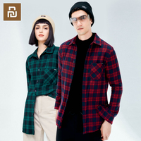 Youpin SUPIELD Aerogel Cold Protection Plaid Jacket Thick Warm Winter Coat for Men Women Casual Long-sleeved Loose Shirt Jacket