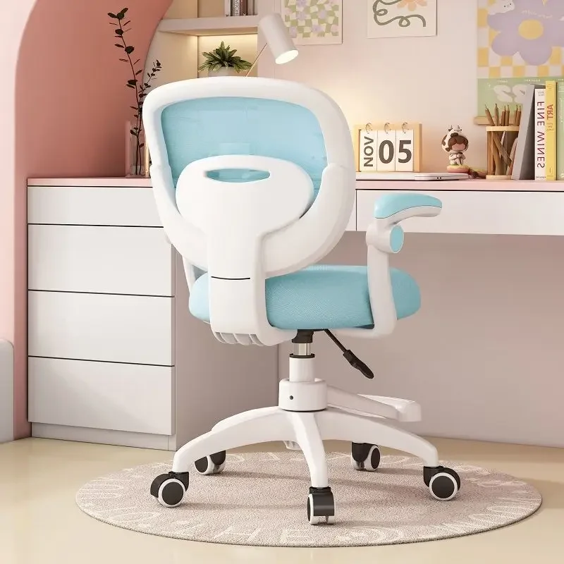 Pink desk chair Office furniture Lifting Swivel computer gaming chair Sedentary Ergonomic kids Study chair Rotary Gamer chairs