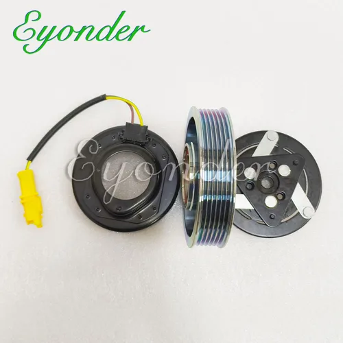 Polea de embrague de compresor de CA para CITROEN Berlingo C3 C4 C5 C6 PEUGEOT 6453XQ 6453LN 6453LH 6453QH 6453LF 1608881380 6189501960