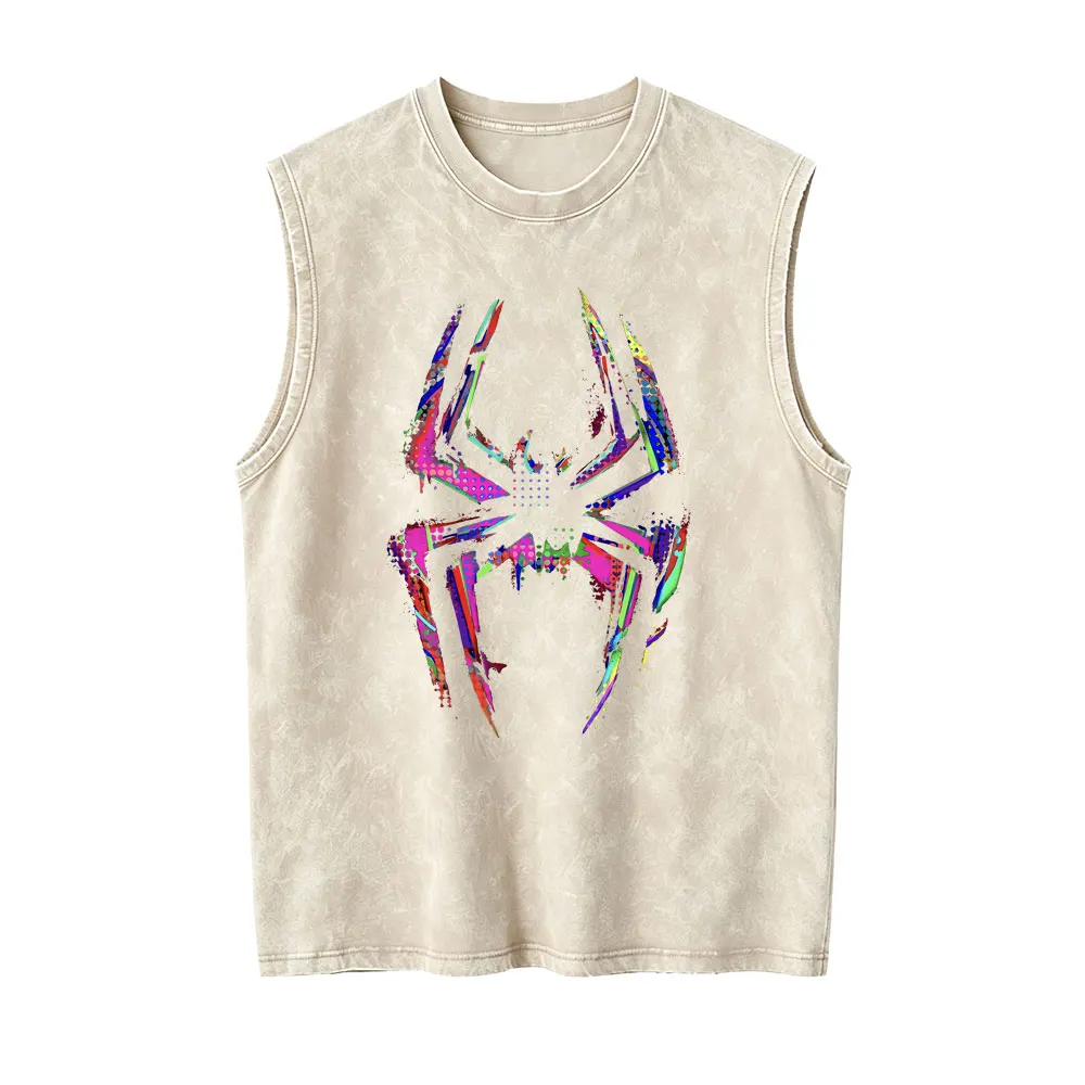 Rapper Metro Boomin Spider Music Album Cover Vintage Washed Tank Tops T-shirt  Men Hip Hop Oversized Sleeveless Vest T Shirts