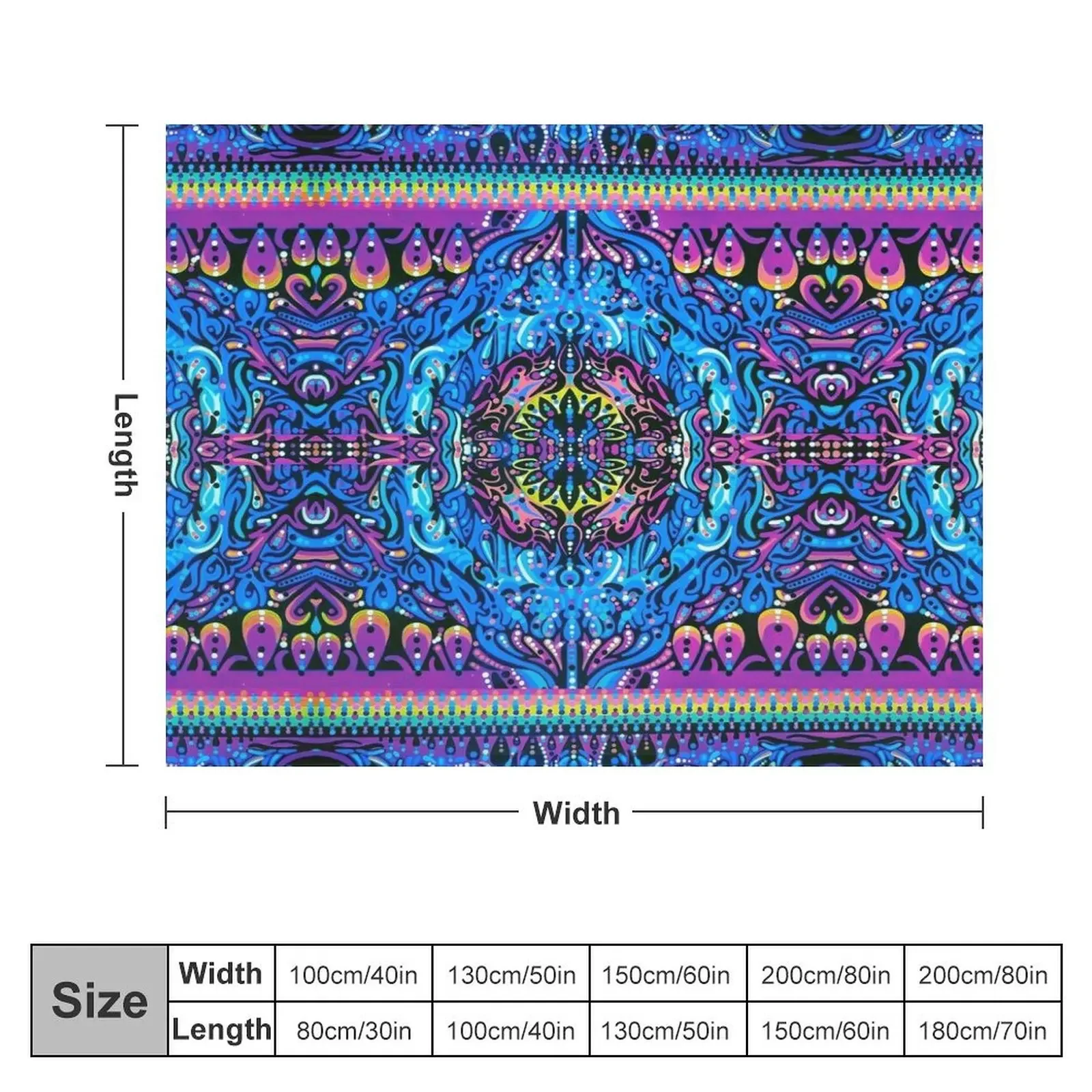 Mandala Reflection Throw Blanket Baby Picnic Decorative Sofas For Sofa Thin Blankets