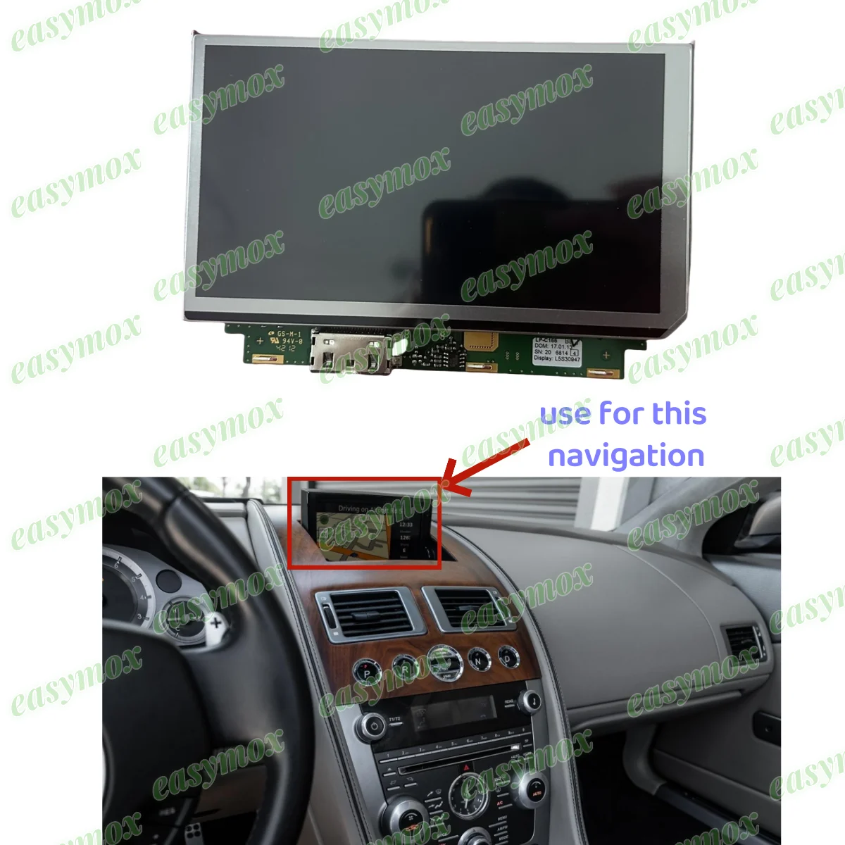 

LCD Display for Aston Martin Virage DB9 V12 Vantage V8 Vantage Rapide S Head Unit Navigation Satalite Screen CG43-10E889-AD