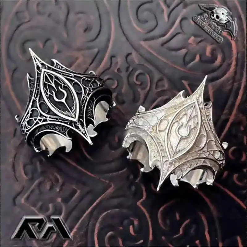 1pc Vintage Personalized Irregular Pattern Gothic Style Open Ring Men Women Jewelry Party Accessries Gift
