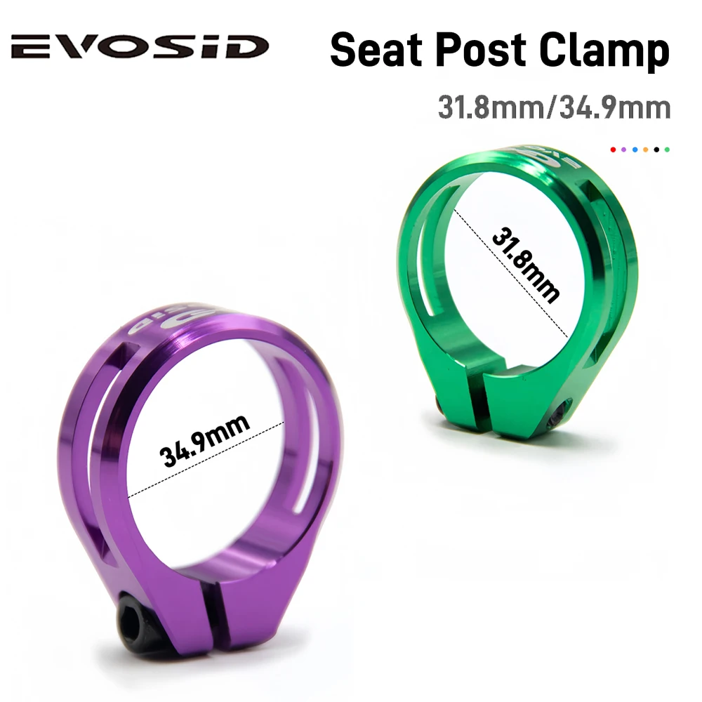 EVOSID Mtb Bicycle Seat Post Clamp 31.8mm 34.9mm Seat Pipe AL7075 With Screw Road Bike Clamps CNC Machined Cycling Accessoires