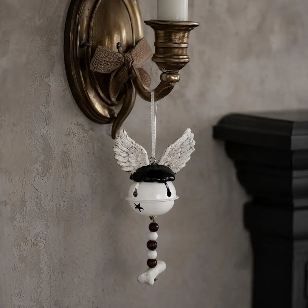 Halloween Party Bell Halloween Bell for Party Halloween Jingle Bell Ornament Bull Skull Decoration Angel Wings Hanging Party