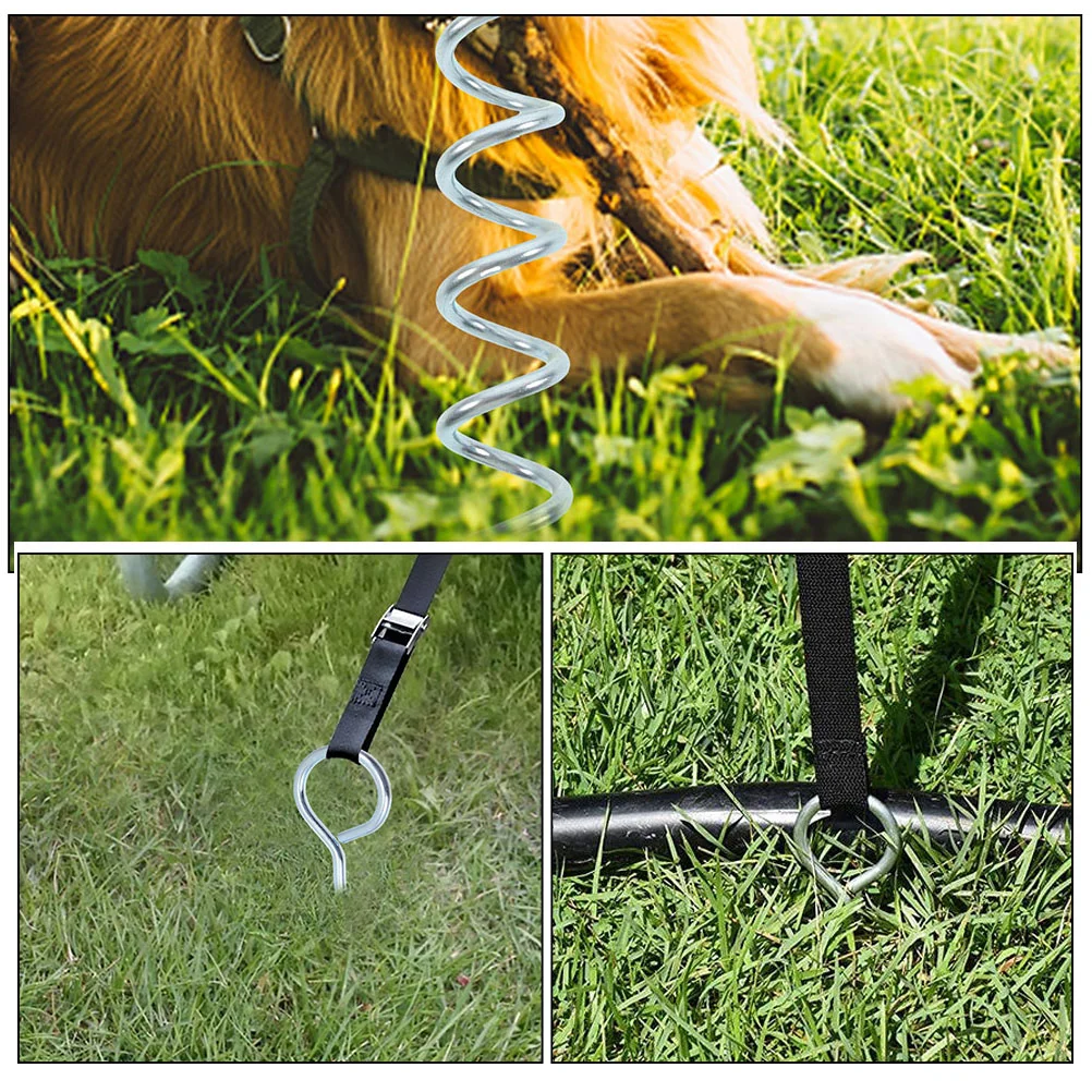 Retainer Screw Dog Tie Out Stake Anchor for Yard Stakes Pet Large Dogs Leash Ground