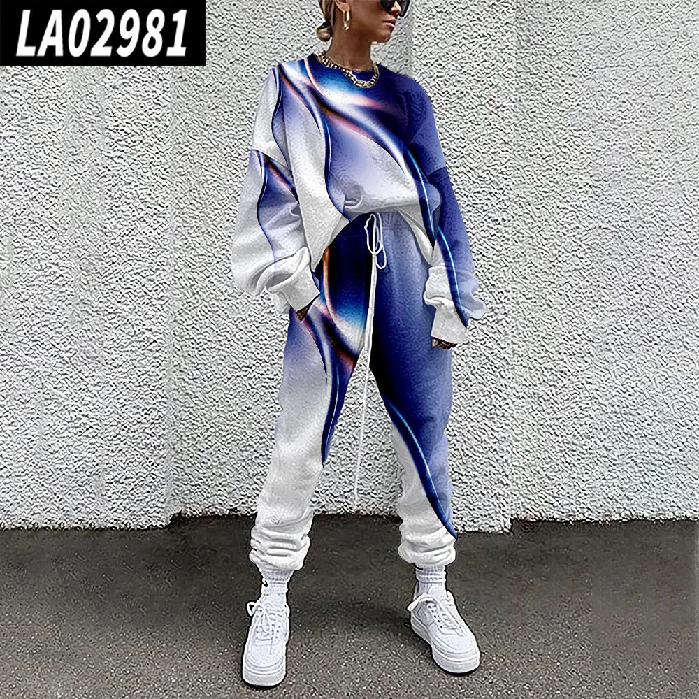 Frühling Frauen Zwei Stück Sets Pullover Sweatshirt Und Hose Anzug Herbst Streetwear Casual Langarm Trainingsanzug