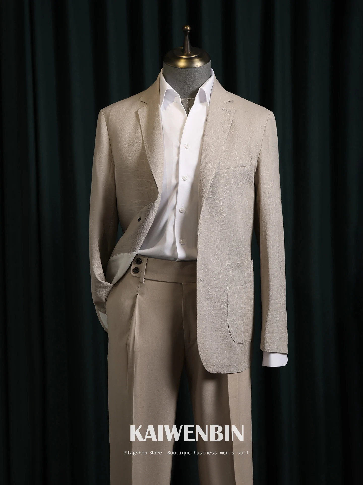 

Men's Summer Linen Blazer Casual Business Jacket Elegant Gentleman Style Cool Breathable High Quality Coat