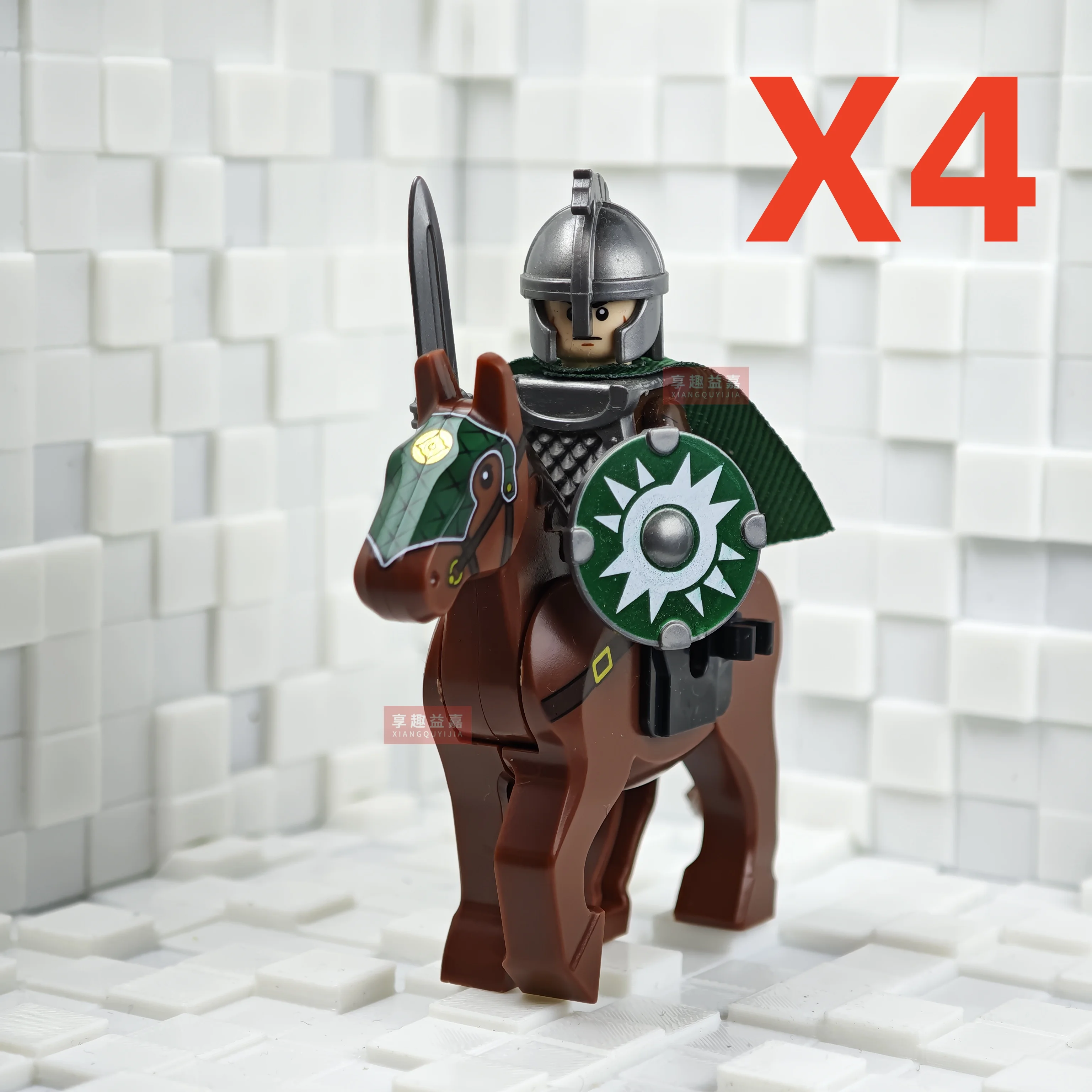 Battle Five Armies mit Schwert Rohan mit Pferd Bausteine Modell Ziegel Mini Action Spielzeug Figuren Spielzeug Geschenk für Kinder MOC