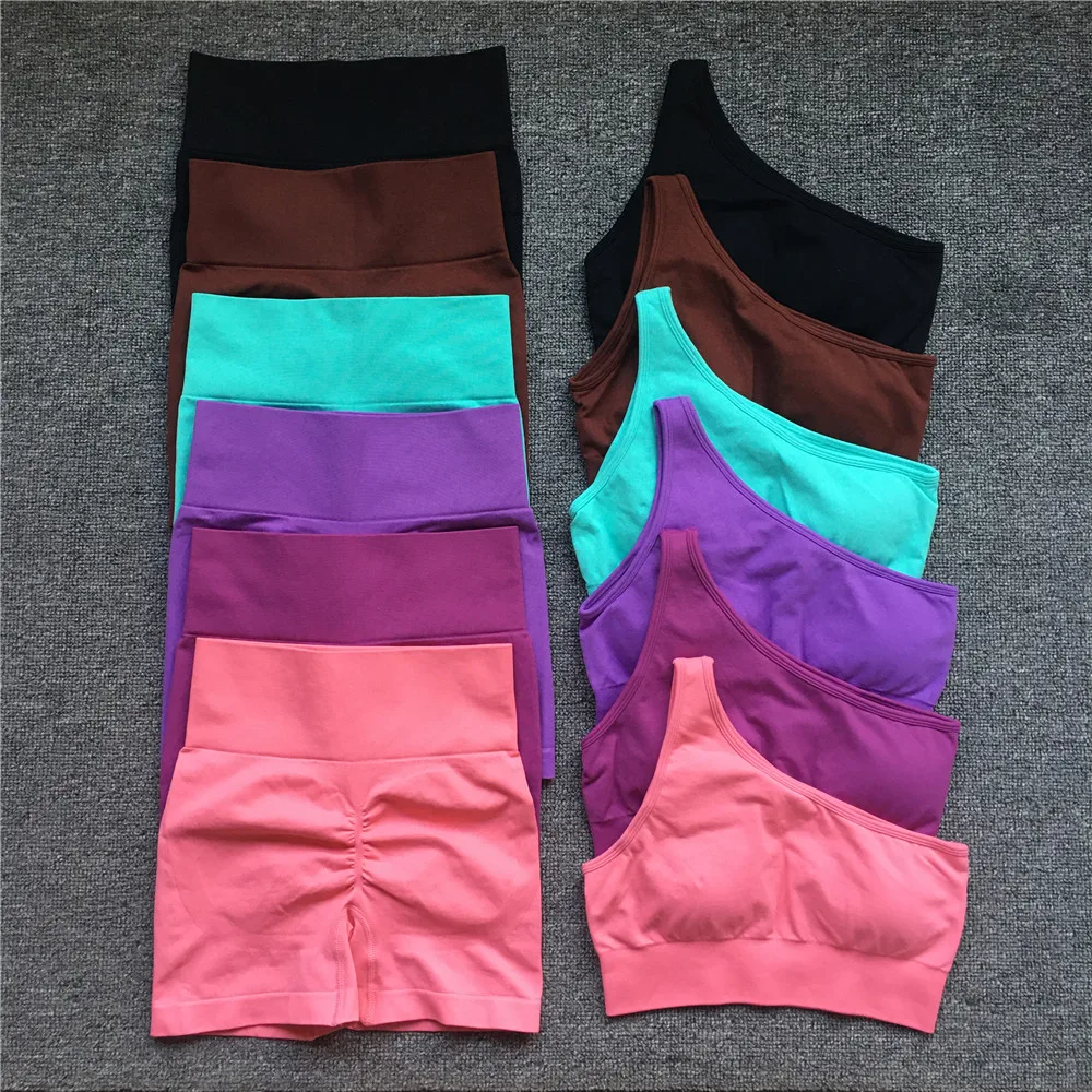 1/2/3PCS Seamless Yoga Set High Waist Sportwear Women Set Workout Clothes For Women Running Fitness Gym Set Activewear Leggings