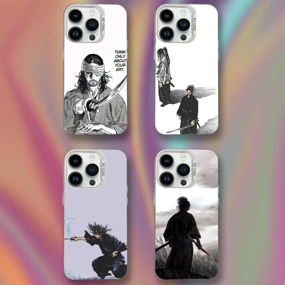

Anime M-Miyamoto M-Musashis Phone Case For iPhone 16,15,14,13,12,11,Mini,Pro,SE,MAX White Matte Shockproof Cover