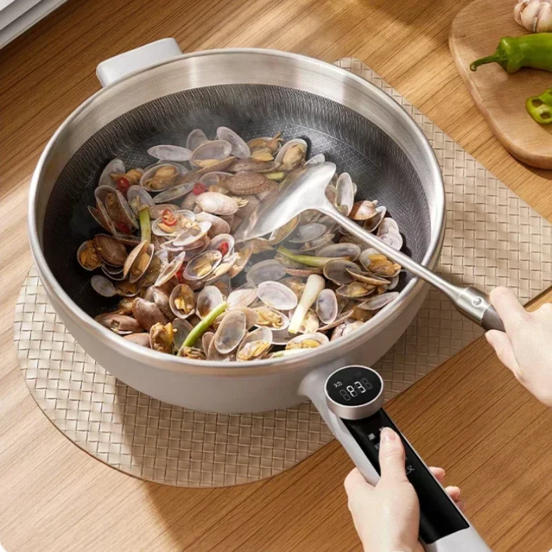 Household multifunctional non-stick electric frying pan new large capacity steaming electric frying pan