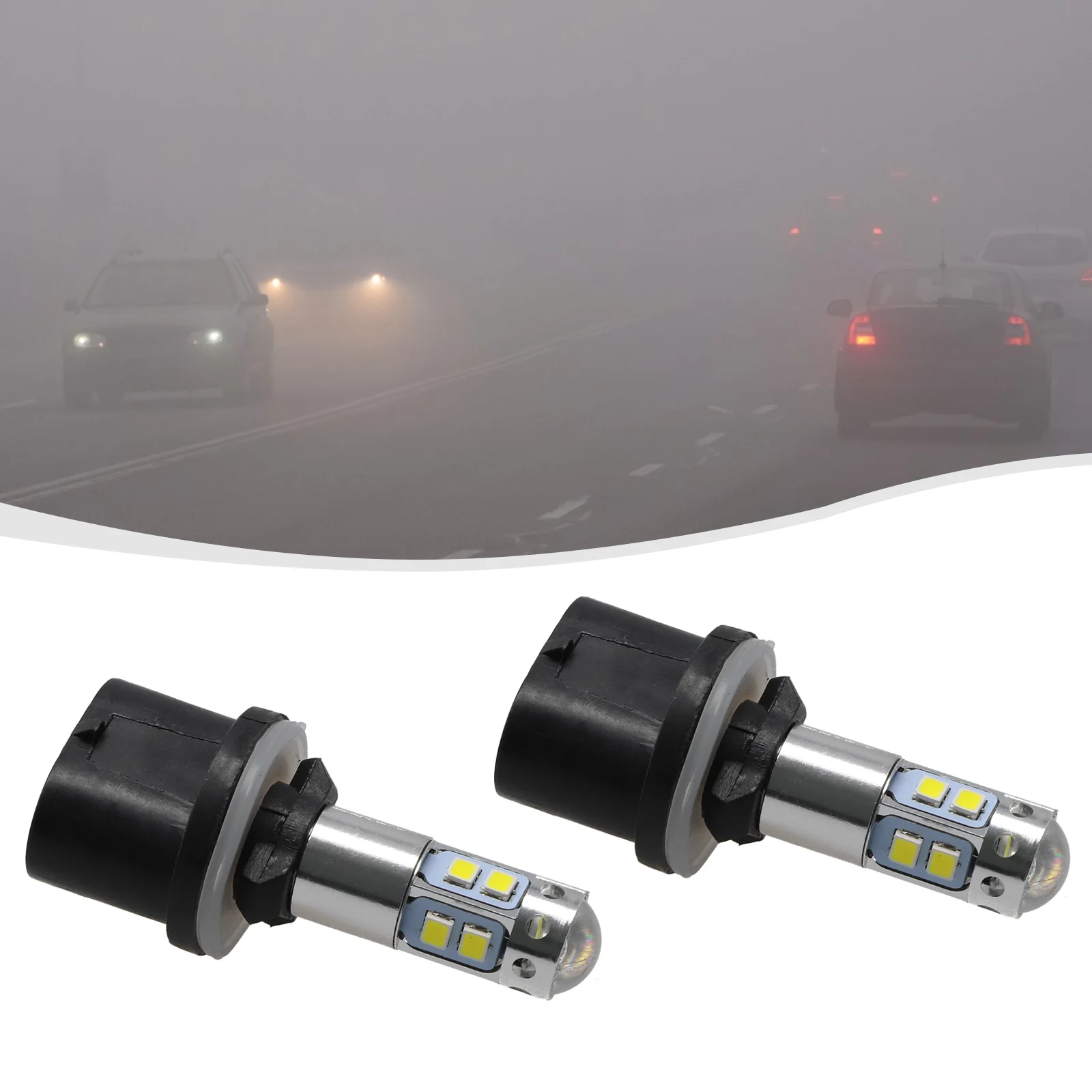 2X NEW 880 100W 3000K 100W/SET 360° Beam Angle Code:880 DC 12V To 24V Driving Bulb Fog Light Brand New  2X NEW