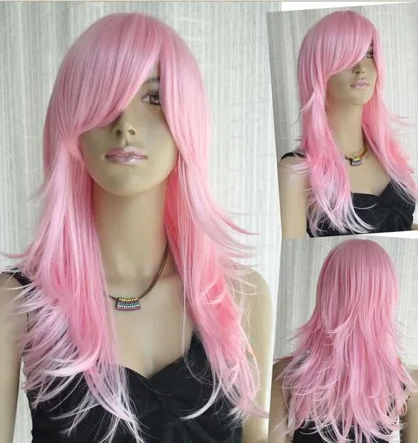 

Lolita Long Pink Flip Curly Cosplay Party Hair Wig For Women’s Christmas Halloween Wigs