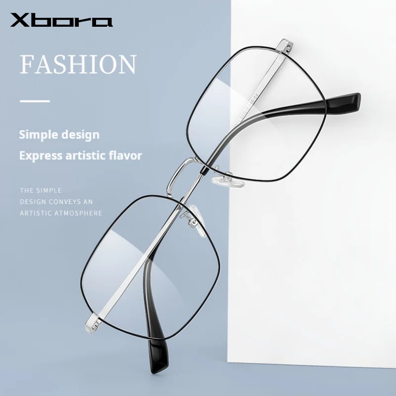

Xbora Men Women Eye Glasses Frame Ultralight Vintage Polygon Prescription Eyeglasses Retro Optical Frame Eyewear New 5811