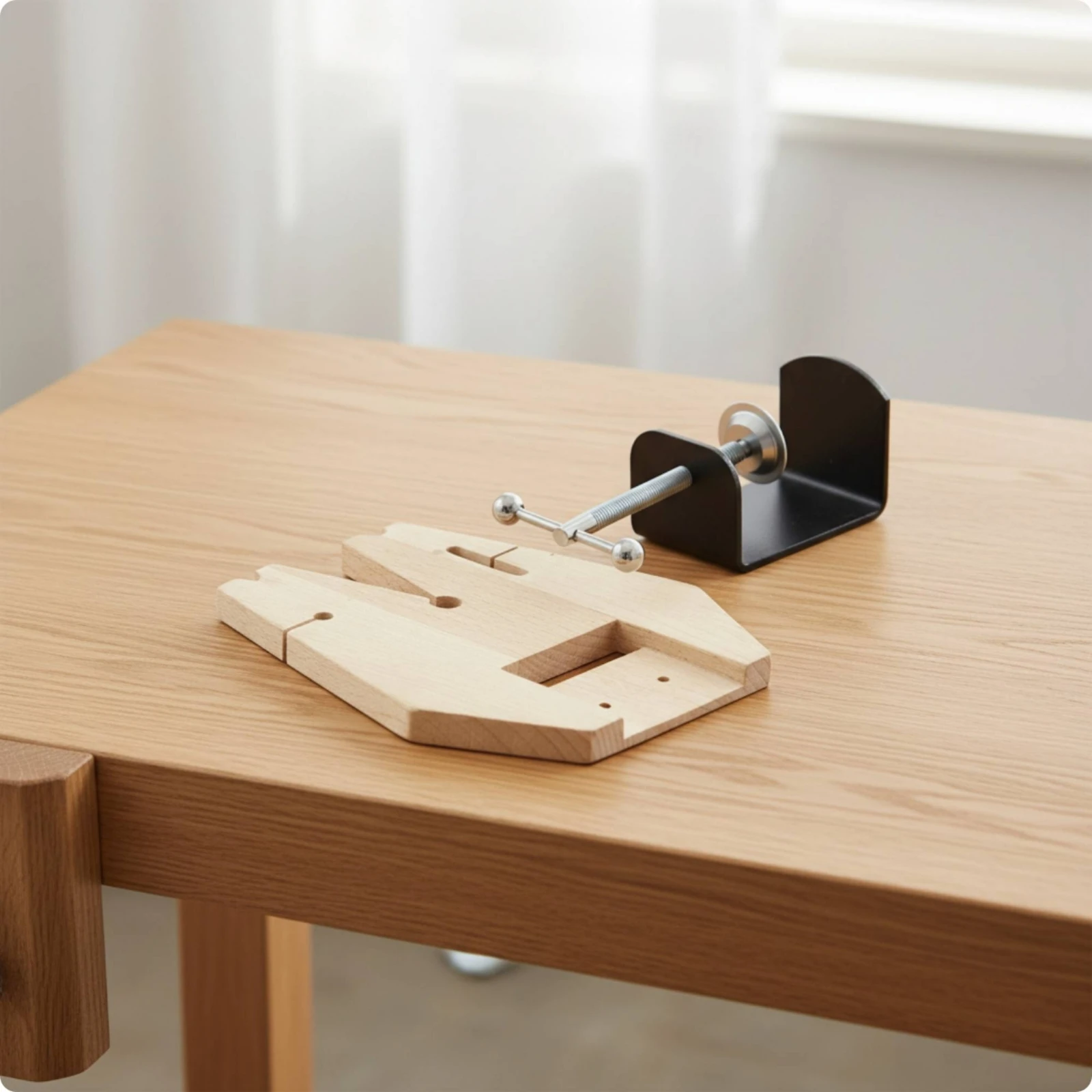 Wooden Jewelry Clamp Compact Wooden Bench Clamp Bench Pin Stable Fixture Deluxe for Jewelers, Shaping, Filing