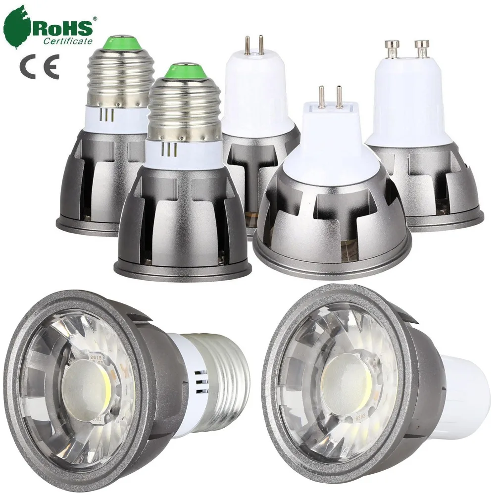 Dimmable Spotlight Bulb 4000K LED Lamps Mr16 9W 12W 6W Gu10 12V Light 6500K AC 220V Home Cob Spotlighting Gu5.3 E27 Bulbs Decor