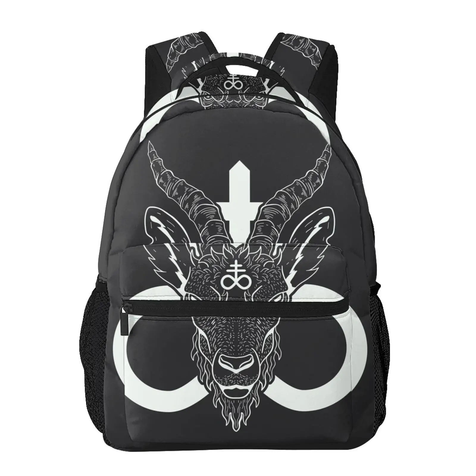 Women Backpack with Multiple Using Women Backpacks Baphomet Goat Head Print Female School Bag Girls Travel Bag