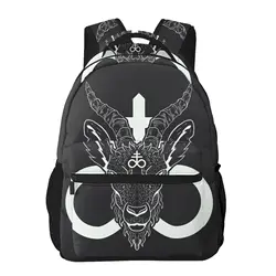 Women Backpack with Multiple Using Women Backpacks Baphomet Goat Head Print Female School Bag Girls Travel Bag