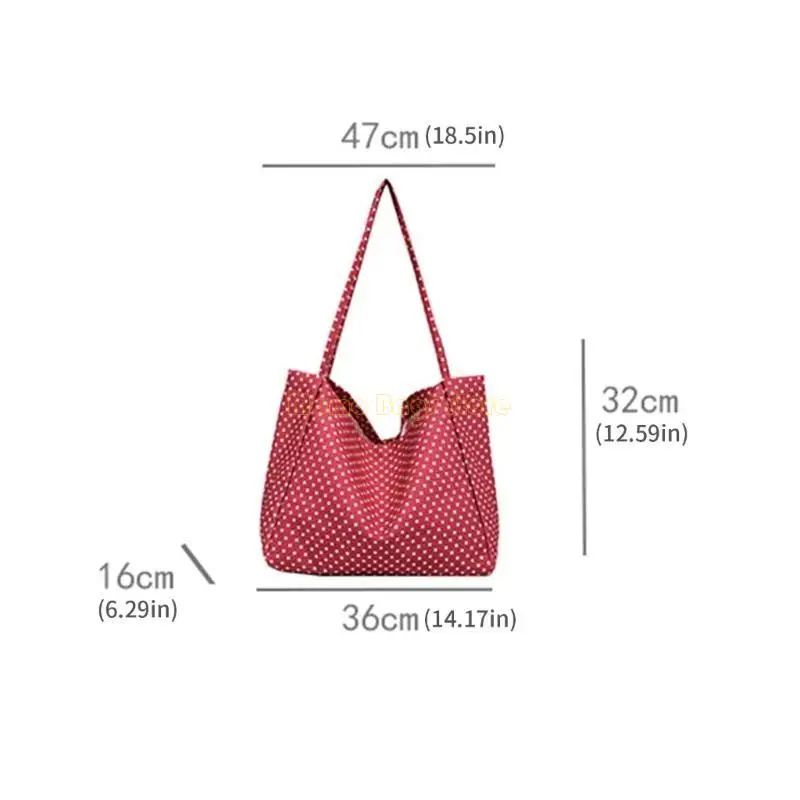 X90D Trendy Unisex Canvas Bag Red Retro Ergonomic Strap Shoulder Bags Fashion Underarm Purse for Daily Commute