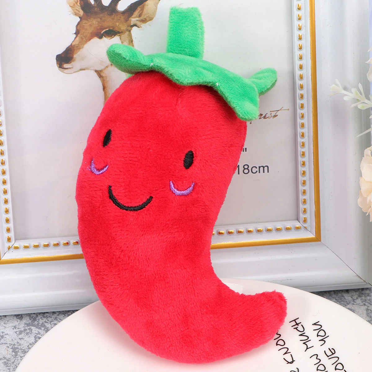 Pet Squeak Chew Plush Toy Chilli Vegetable Toys for Dog Cat Stress Reliever