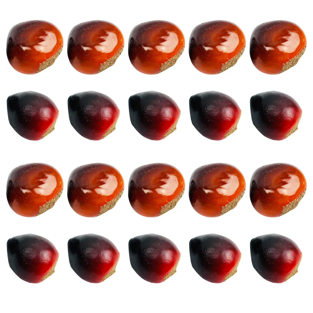 

20pcs Foam Chestnuts Simulation Artificial Nut Ornament Decor For Home Office Shop Desktop Diy Gift Mixed Size Lightweight Safe
