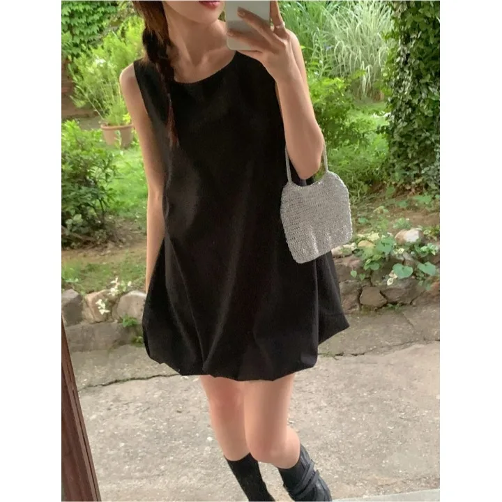 Ele été nouveau Sle Svel rond Ne Midi Dr bouton de fleur taille haute fibre de Polyester 8-29 ans femmes Dr