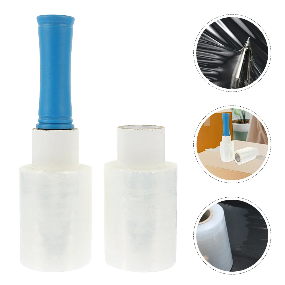 

1 set 1 Set 10Cmx150M Clear Stretch Wrap Roll With Handle Heavy Duty Plastic For Packing Moving Furniture Wrapping Reusable